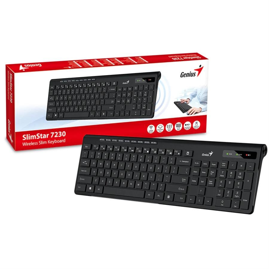 TECLADO WIRELESS SLIMSTAR 7230  GENIUS 
31310021401